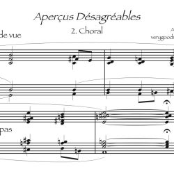 Chorale from <i>Aperçus Désagréables</i>